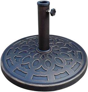 lot 11502 image: Direct Wicker 17.5-inch WaterSand Fillable Plastic Patio Market Umbrella Base, Umbrella Stand for 6 to 10 Table Umbrella
