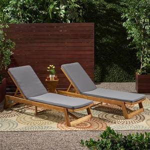 lot 11518 image: Nadine Outdoor Fabric Chaise Lounge Cushion (Set of 2) by Christopher Knight Home Retail $166.99