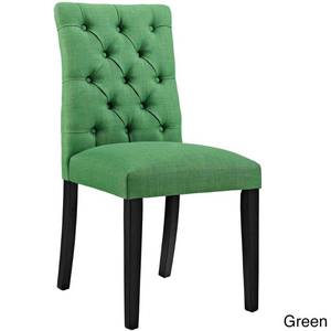lot 11519 image: Copper Grove Quince Tufted Fabric Green Dining Chair Retail $108.49