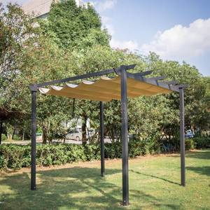 lot 11523 image: Kinbor Garden Gazebo Pergola Trellis Outdoor Retractable Shade Canopy Retail $385.99