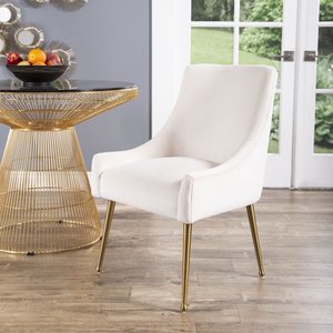 lot 11527 image: Abbyson Bevie Velvet Dining Chair Retail $256.99