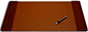 lot 11542 image: Dacasso Mocha Leather Desk Pad with Side Rails, 22-Inch by 14-Inch