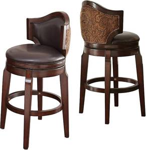 lot 11571 image: Set of 2 Jensen 30 lowback bar stools  Retails for $550