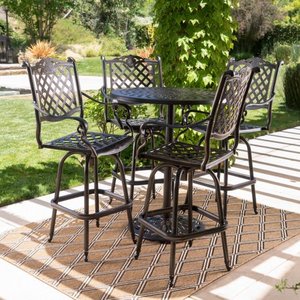 lot 11586 image: 1 bar stool Arlana Outdoor Aluminum Bar Stool Christopher Knight