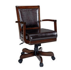 lot 11591 image: Hillsdale Ambassador Caster Chair, Brown Cherry