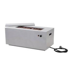 lot 11592 image: Sunjoy Modern 42 in. Rectangular Firepit Table Retail $462.99
