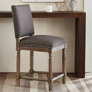 lot 11604 image: Madison Park Kagen GreyReclaimed Grey Counter Stool - 19.25w x 23d x 40h Retail $243.49 Retail $243.49