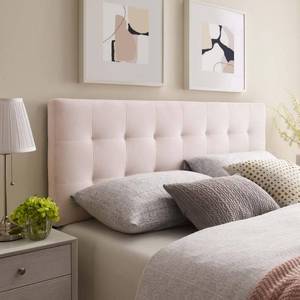 lot 11613 image: Queen Lily Biscuit Tufted Performance Velvet Headboard Pink - Modway