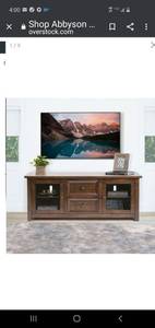 lot 11652 image: Abbyson Dickens solid wood media console