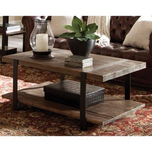 lot 11655 image: Carbon Loft Kenyon Natural Rustic Coffee Table Retail $315.99