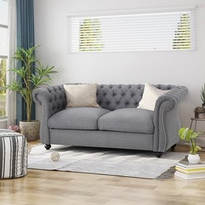lot 11658 image: Somerville Traditional Chesterfield Loveseat Sofa by Christopher Knight Home Retail $463.99