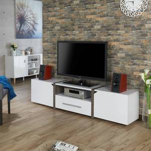 lot 11659 image: Strick & Bolton Sawa 81-inch TV Stand White Retail Value...$336.99