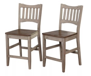 lot 11617 image: 24 Set of 2 Simon Stools Gray Oak Retail Value...$189.99