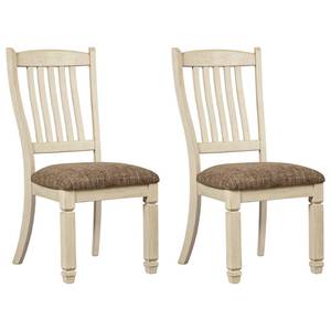 lot 11618 image: Signature Design by Ashley Bolanburg Dining Side Chair Set of 2 Two-toneRetail $196.49