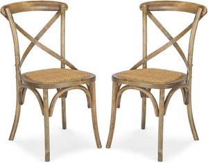 lot 11691 image: Poly and Bark Cafton Crossback Chair (Set of 2) Retail $285.99