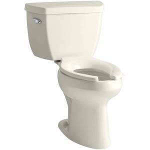 lot 11715 image: (BOWL ONLY)Kohler K-3493-96 Highline Classic Pressure Lite Comfort Height Elongated 1.4 gpf Toilet Biscuit