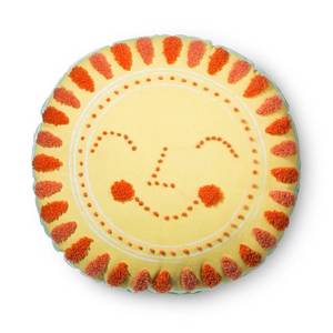 lot 11720 image: Set of 2 Sun Round Decorative Throw Pillow (13x13) Yellow - Pillowfort