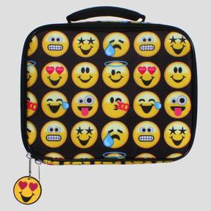 lot 11721 image: set of 2 EmojiNation Lunch Box - Black