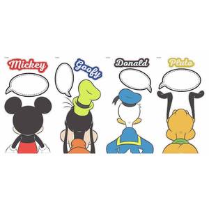lot 1115 image: Mickey And Friends Peel And Stick Wall Decals With Dry Erase
