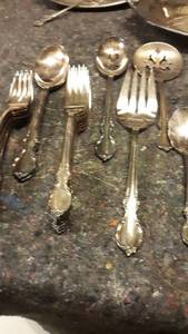 lot 1148 image: Lot of Silver Plated flatware and some serving disjes