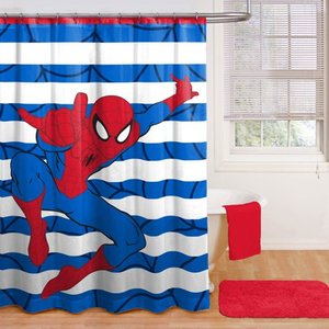lot 1150 image: Spiderman Fabric Shower Curtain, 1 Each