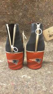 lot 1181 image: Pait of Patriots Bottle Koozies