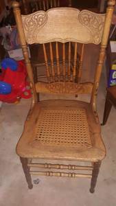 lot 1204 image: Vintage Press Back Chair