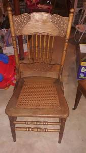 lot 1205 image: Vintage press back chair