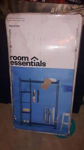 lot 1206 image: Room Essentials 51834608 Freestanding Closet - Blacksilver