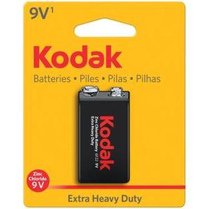 lot 973 image: Lot of 6 each. KODAK K9VHZ-1 30635401 Extra Heavy-Duty Carbon Zinc Batteries (9V 1 pk)
