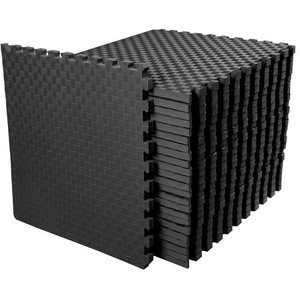 lot 2323 image: BalanceFrom 1 Extra Thick Puzzle Exercise Mat with EVA Foam Interlocking Tiles for MMA, Exercise, Gymnastics and Home Gym Protective Flooring, 72 Square Feet (Black)