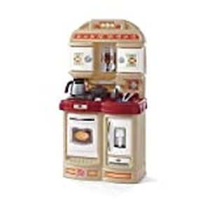 lot 2366 image: Step2 Cozy Kitchen  Small Play Kitchen For Toddlers  Kids Kitchen Playset for Ages 2, Brown
