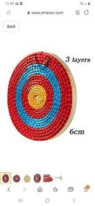 lot 2367 image: TOPARCHERY 3 Layers Straw Target 20 inch Traditional Solid Straw Archery Target 2.3 inch Thickness Hand-Made Arrows Target for Outdoor Shooting Practice