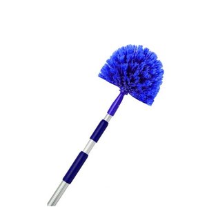 lot 2373 image: Cobweb Duster, Extendable Reach 20 feet, Ceiling Fan Duster  3-Stage Aluminum Telescoping Pole  Medium Stiff Bristles  Long Handle Webster Duster For Cleaning  U.S Duster Co.