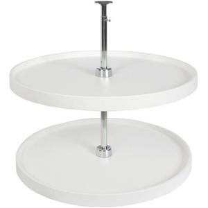 lot 2378 image: Knape & Vogt PFN28ST-W 31.5 by 28 by 28 Full-Round Polymer Lazy Susan Cabinet Organizer,White
