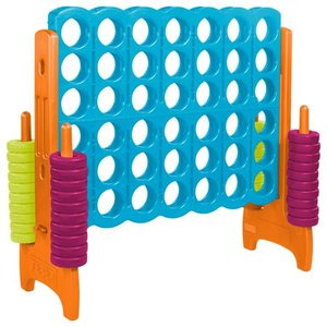 lot 2405 image: ECR4Kids Jumbo 4-to-Score Giant Game Set, Backyard Games for Kids, Jumbo Connect-All-4 Game Set, Indoor or Outdoor Game, Adult and Family Fun Game, Easy to Transport, 4 Feet Tall, Vibrant ( not fully inspected out of box)