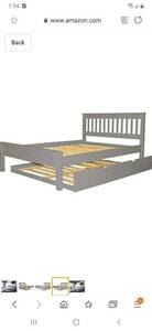 lot 2421 image: Bed king Full size trundle only