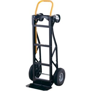 lot 2424 image: Harper Trucks 700 lb Capacity Glass Filled Nylon Convertible Hand Truck and Dolly with 10 Pneumatic Wheels