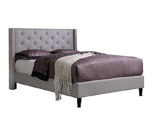 lot 2434 image: Home Life Premiere Classics Cloth Light Grey Silver Linen 51 Tall Headboard