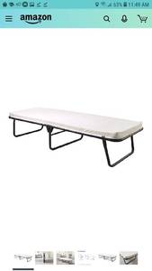 lot 2437 image: Jay-Be Saver Folding Bed with Airflow Mattress, Regular, BlackWhite