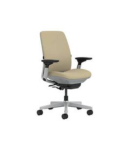 lot 2466 image: Steelcase Amia Chair with Platinum Base & Hard Floor Casters, Malt