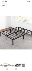 lot 2480 image: Best Price Mattress Full Bed Frame - 14 Metal Platform Bed Frame Wheavy Duty S