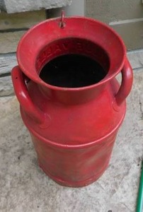 lot 8026 image: Painted Milk Can