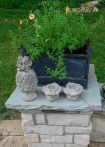 lot 8025 image: 2 Each Outdoor Metal Planters