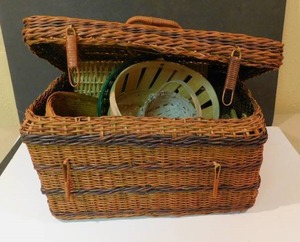 lot 8108 image: Wicker Basket Full Of Other Baskets