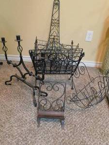 lot 8123 image: Lot of Wrought Iron Items