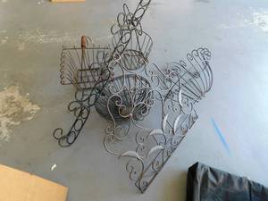 lot 8142 image: Wire And Wrought Iron Lot
