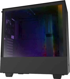lot 75417 image: NZXT H510i - CA-H510i-B1 - Compact ATX Mid-Tower PC Gaming Case - Front IO USB Type-C Port - Vertical GPU Mount - Tempered Glass Side Panel - Integrated RGB Lighting - Black