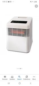 lot 75434 image: Honeywell HZ-980 MyEnergySmart Infared Whole Room Heater,White