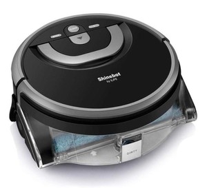 lot 75438 image: ILIFE Shinebot W400 Floor Washing Scrubbing Robot for Hard Floor, Dual 0.9L Water Tank